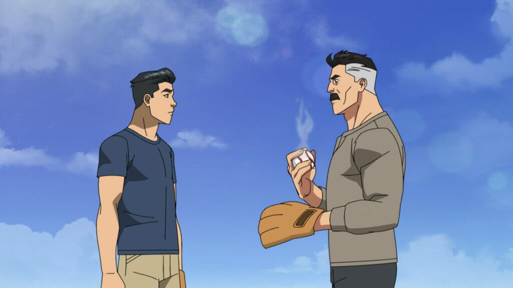 Invicicble Mark Grayson and Omni Man Baseball The Nerdy Basement