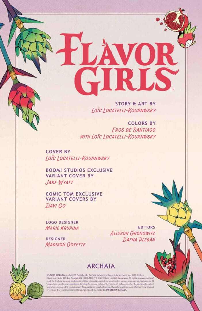 Flavor Girls #1 Preview The Nerdy Basement 