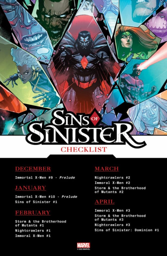 Marvel Comics Sins of Sinister #1 The Nerdy Basement